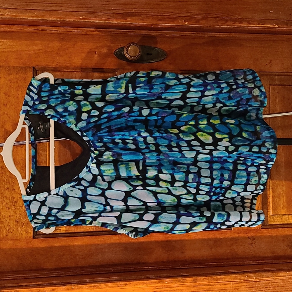 Worthington blue and green blouse